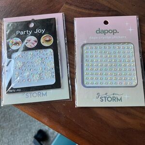 Dapop Iridescent Face Crystal Stickers
